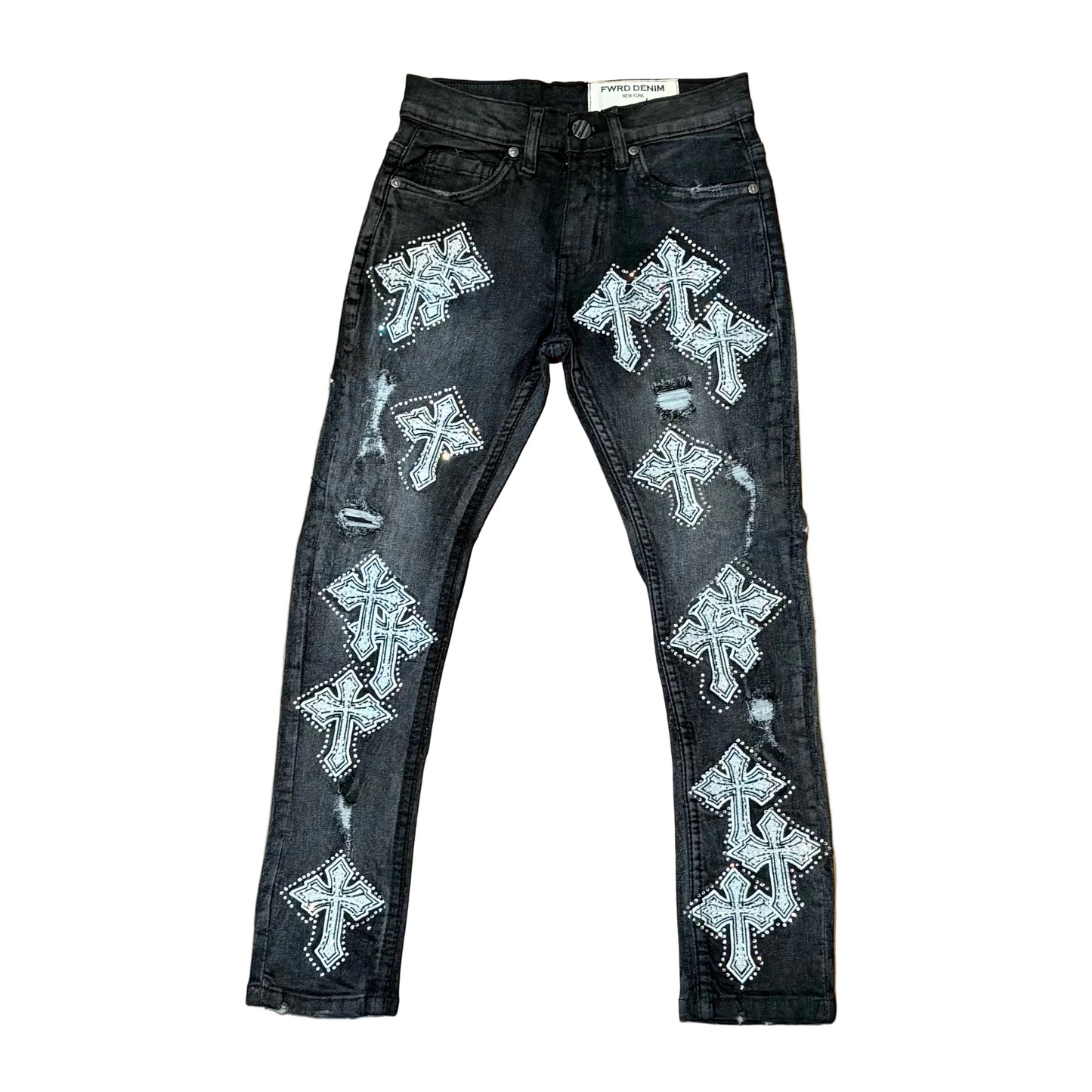 FWRD Kid's Slim Crystal Templar Denim