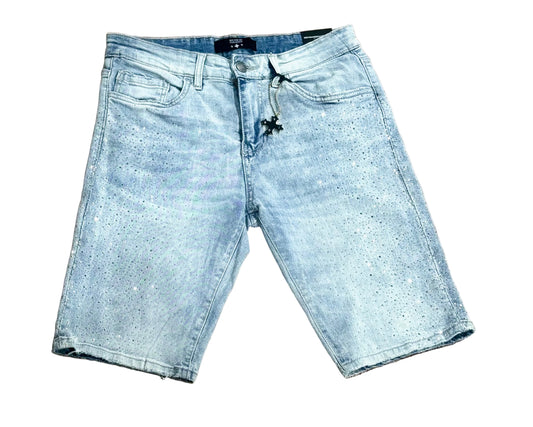 See You in Paradise Denim Crystal Shorts