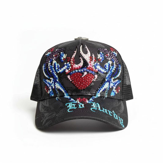 Ed Hardy Panteras Rhinestone Trucker