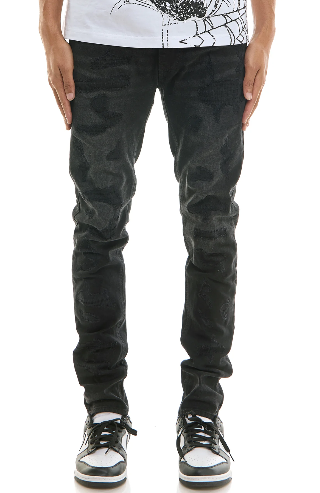 KDNK Shadow Ripped Skinny Jeans