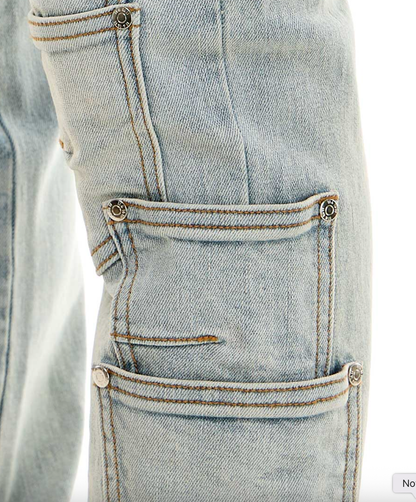 KDNK Skinny Flare Pocket Jeans