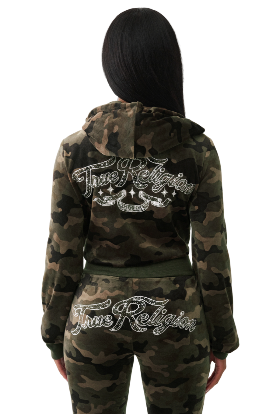 True Religion Camo Velour Pants Set