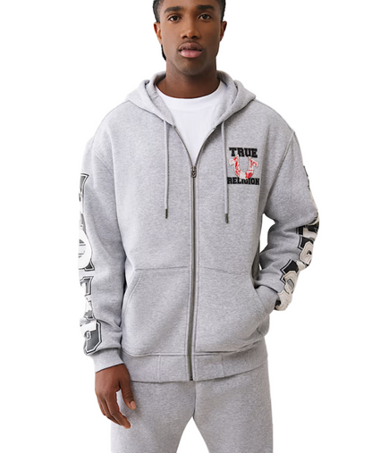 True Religion Terry Applique Zip Hoodie