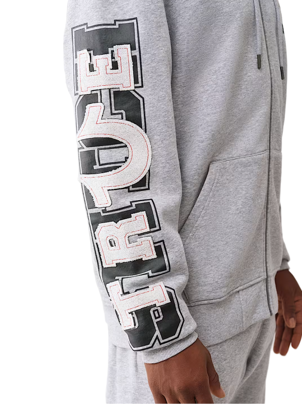 True Religion Terry Applique Zip Hoodie