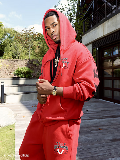 True Religion Script Logo Zip Hoodie