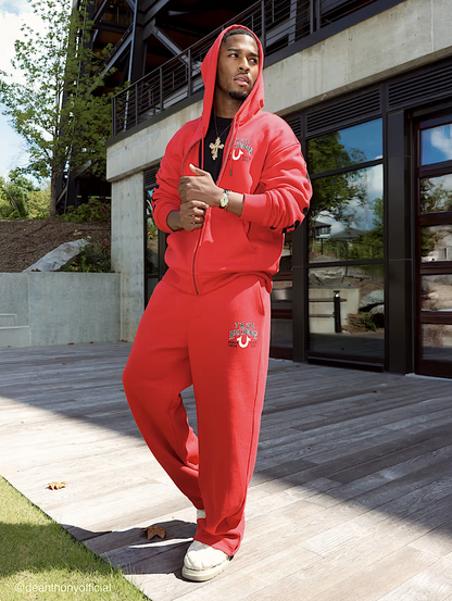 True Religion Logo Flag Baggy Sweatpant