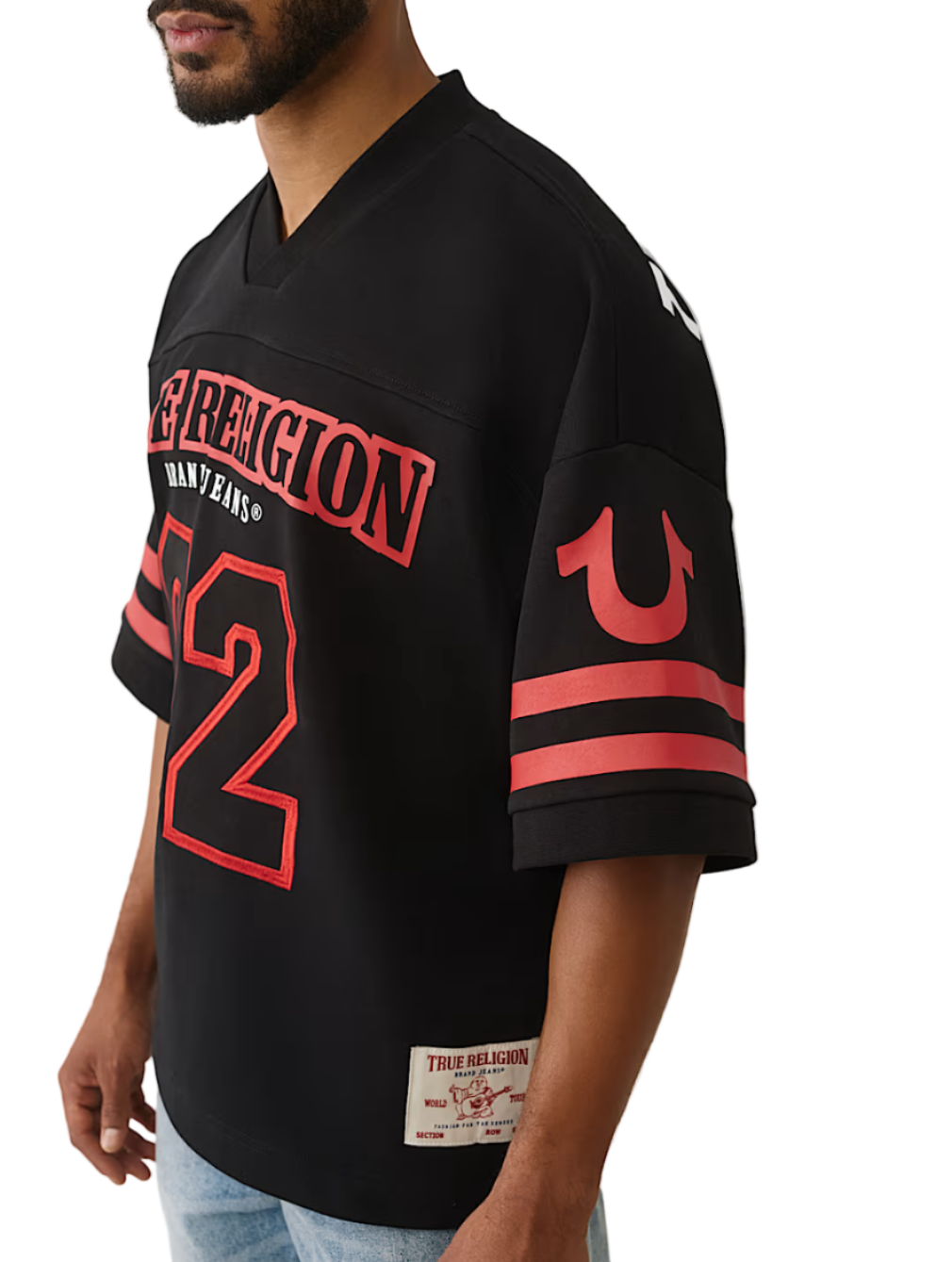True Religion Football Knit Boxy Jersey