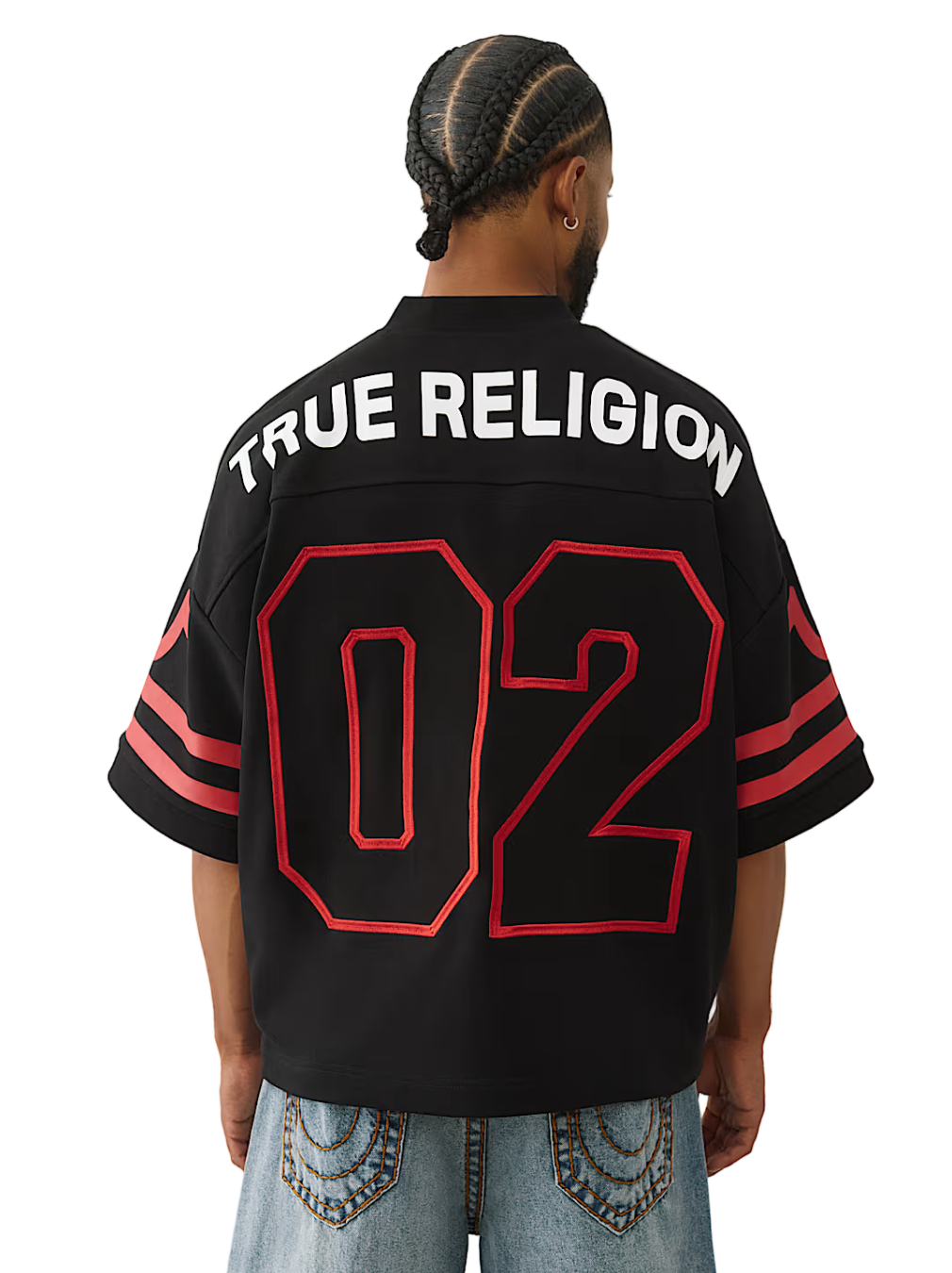 True Religion Football Knit Boxy Jersey