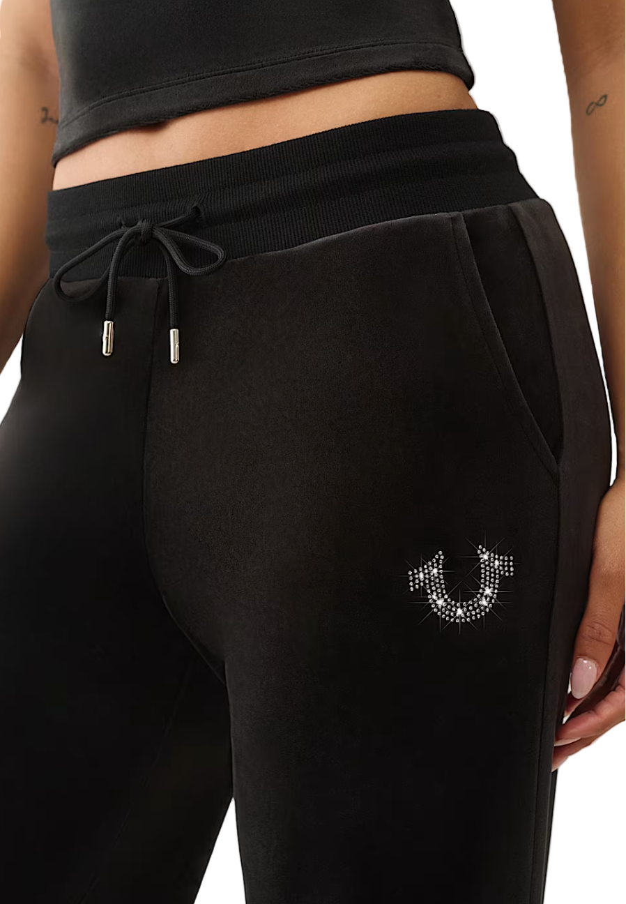 True Religion Crystal Velour Faux Fur Set