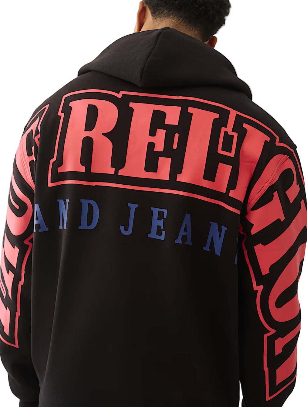 True Religion Arched Logo Zip Hoodie