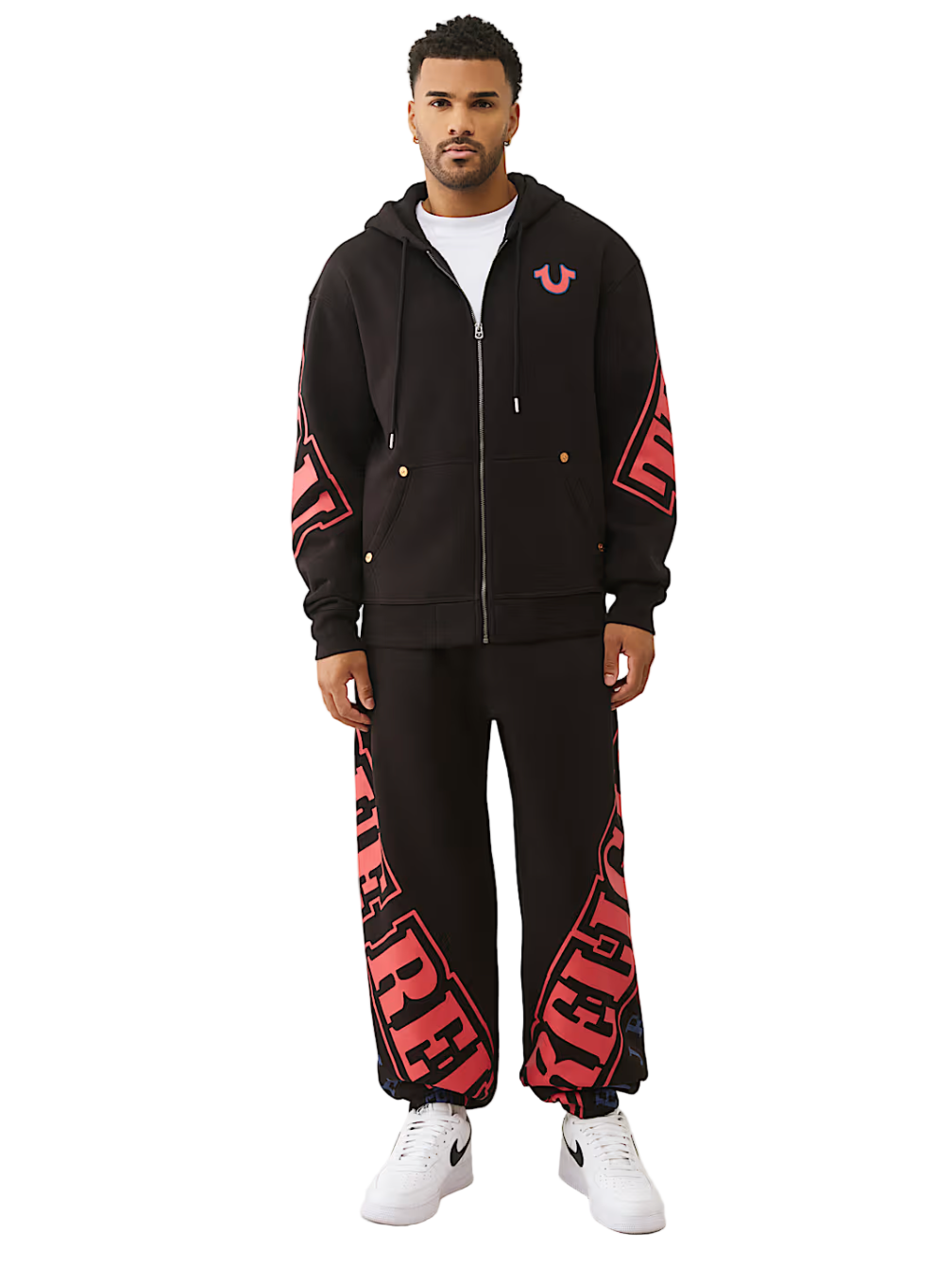 True Religion Arched Logo Zip Hoodie