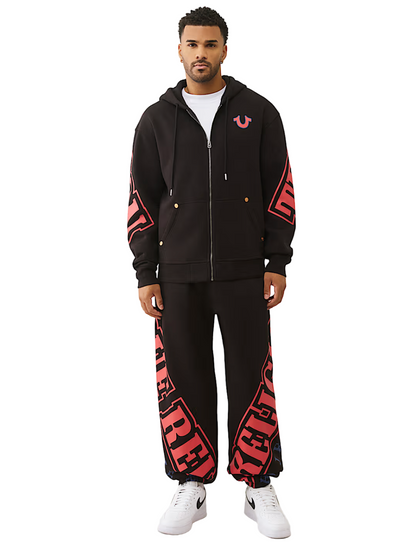 True Religion Arched Logo Zip Hoodie