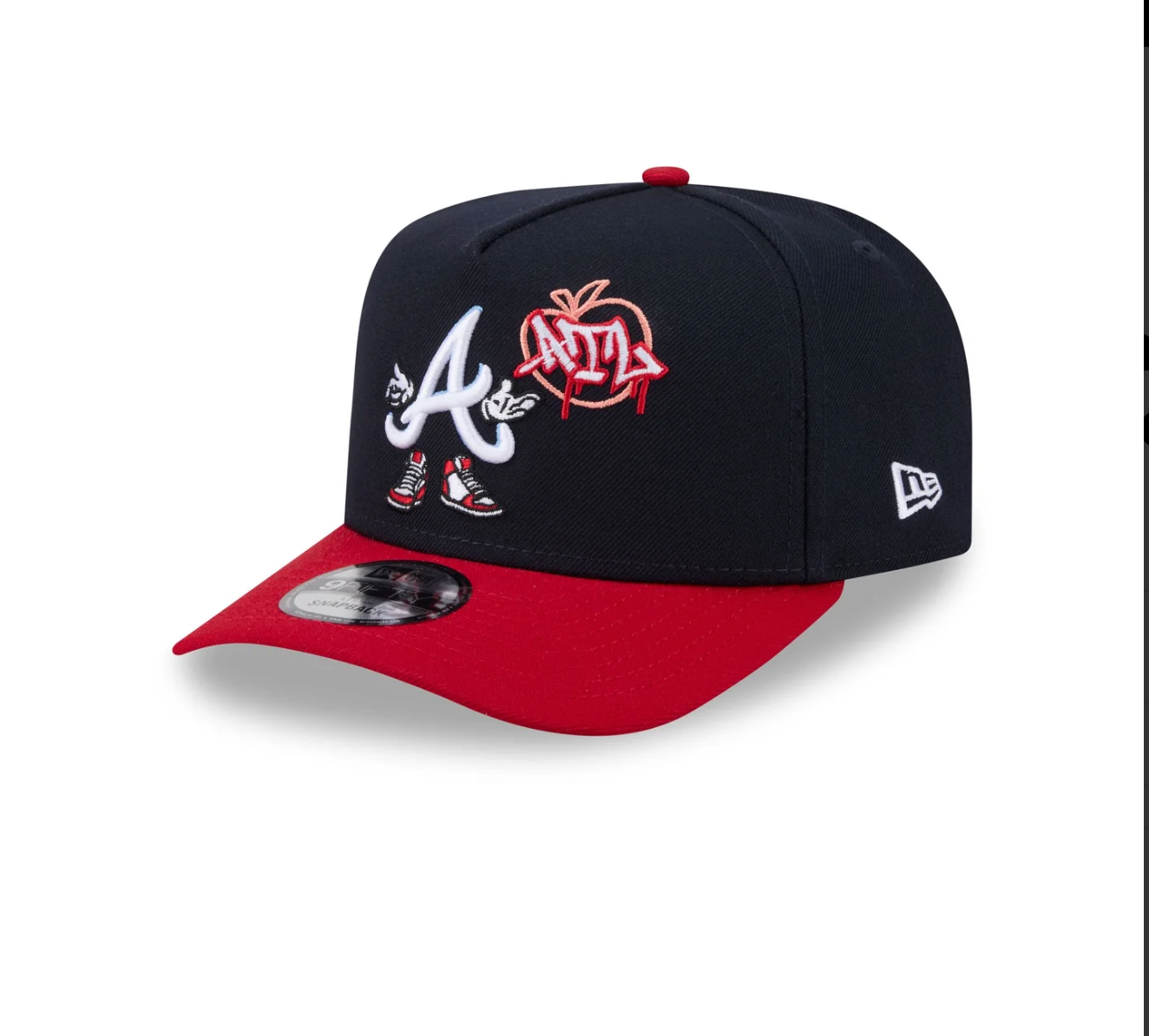 New Era 9Fifty A-Frame Atlanta Braves Cartoon Snapback