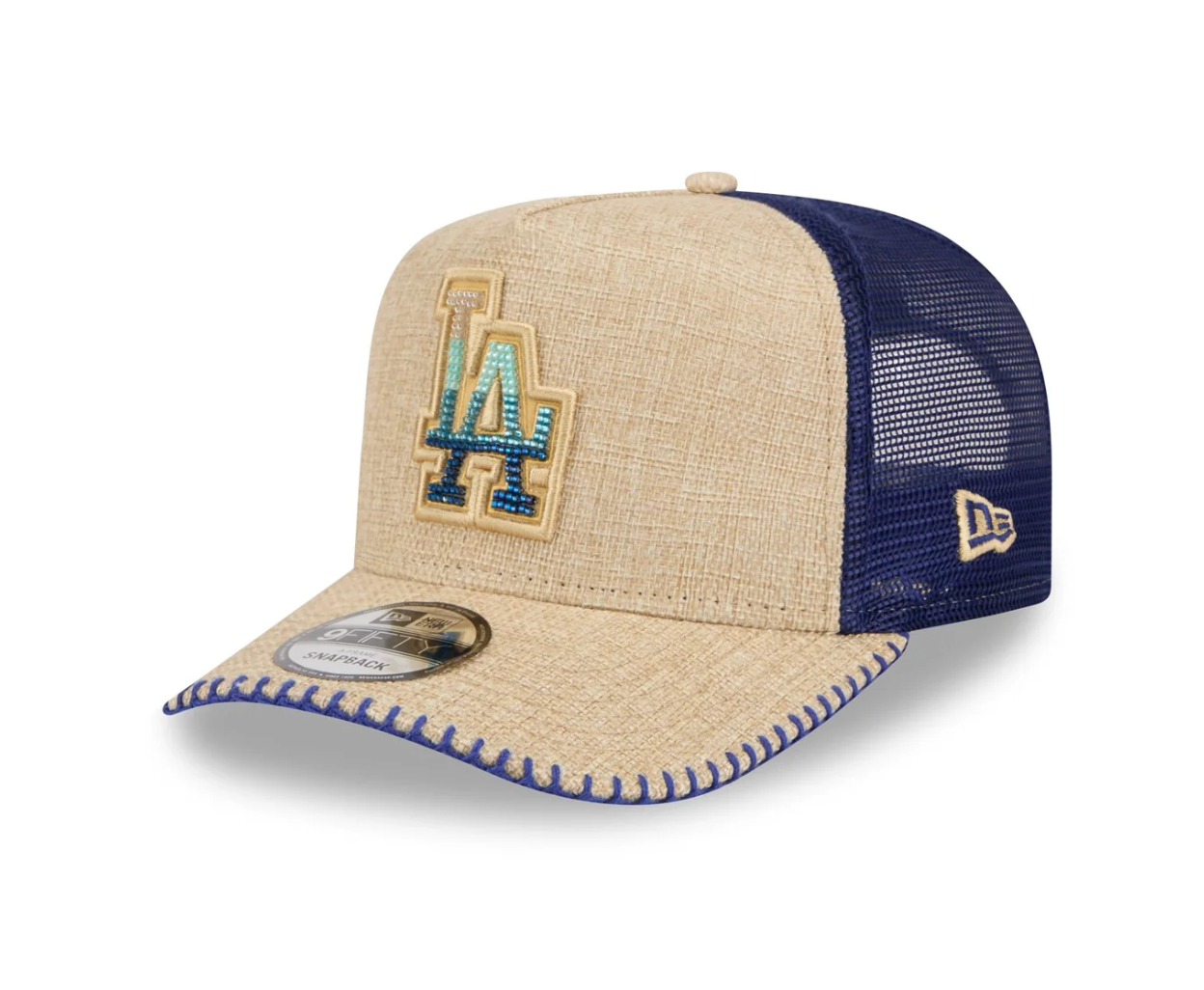 New Era 9Fifty A-Frame Los Angeles Dodgers Beaded Canvas Trucker