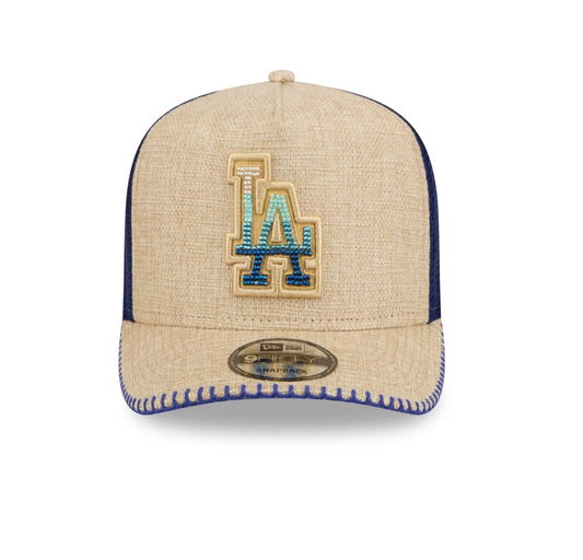 New Era 9Fifty A-Frame Los Angeles Dodgers Beaded Canvas Trucker