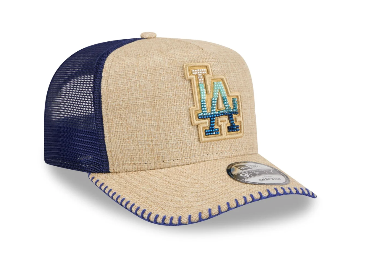 New Era 9Fifty A-Frame Los Angeles Dodgers Beaded Canvas Trucker
