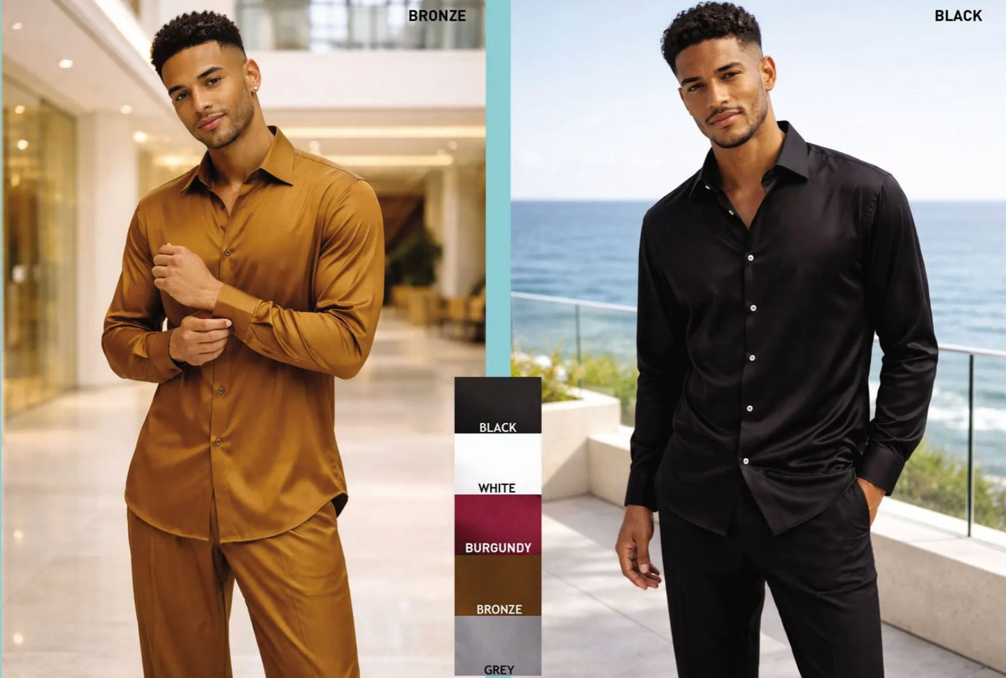 Stacy Adams Satin Shirt – 29000