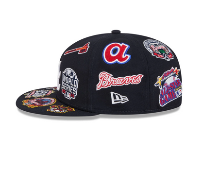New Era 59Fifty Atlanta Braves All Over Logo Fitted Cap