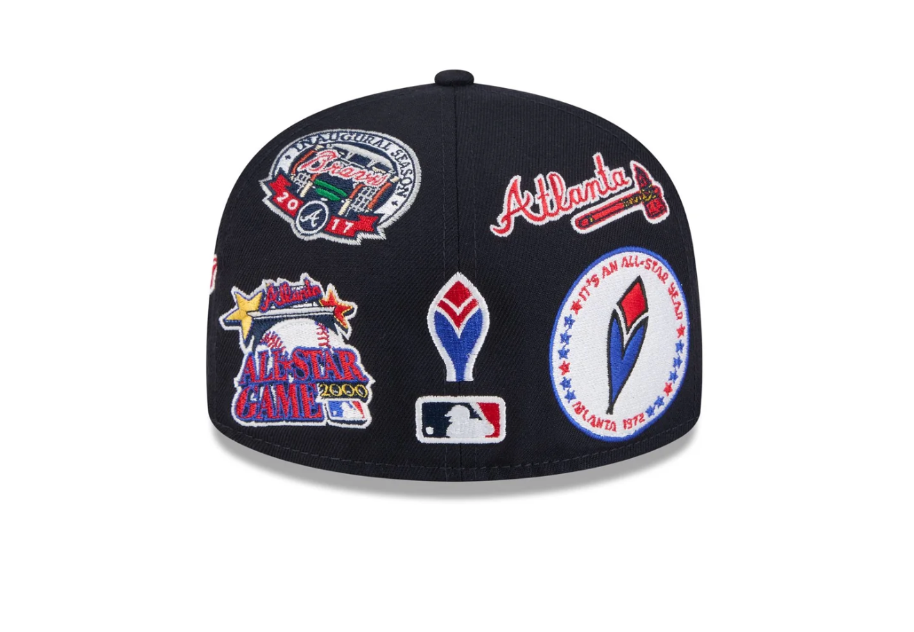 New Era 59Fifty Atlanta Braves All Over Logo Fitted Cap