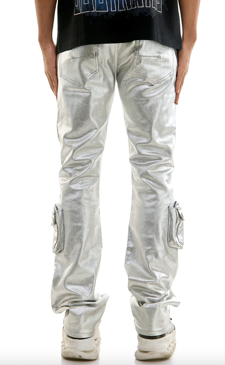 KDNK Cargo Skinny Flare Jeans