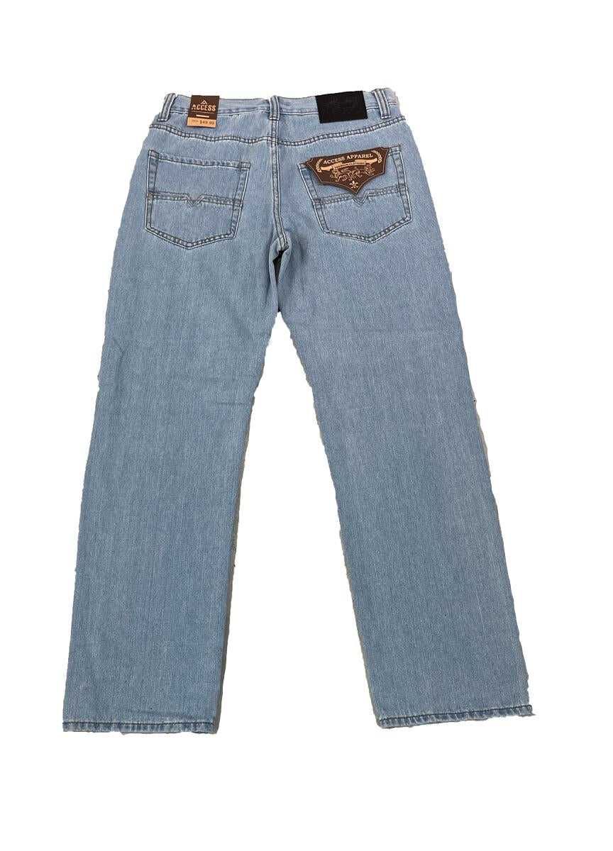 Access Apparel Raw Denim Jeans from On Time Fashions – jeans by Access Apparel Inc., Birmingham AL’s 1 fashion store and premier destination for streetwear, suits, kids fashion, and big & tall