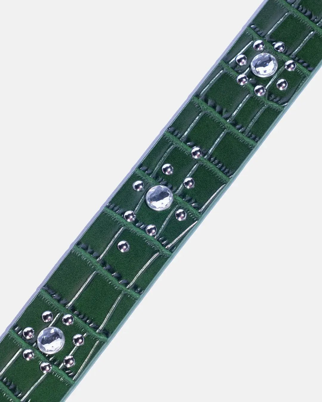 Ad Astra Caiman belt in green, strap texture detail