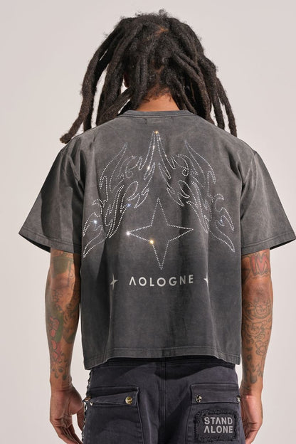 Aologne Venus Black Tee from On Time Fashions – T-Shirt by Aologne, Birmingham AL’s 1 fashion store and premier destination for streetwear, suits, kids fashion, and big & tall