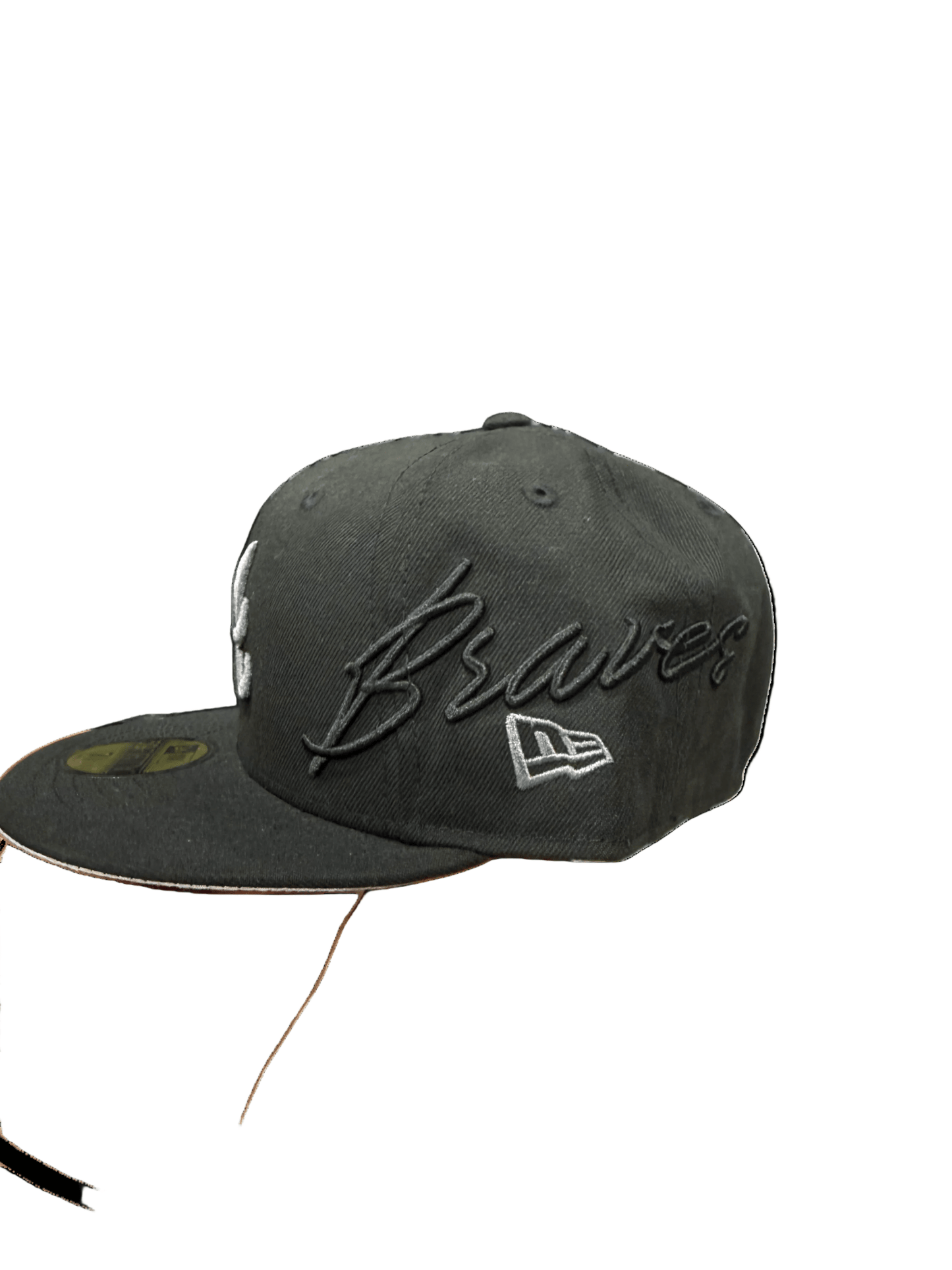 Atlanta Braves 59FIFTY Side Script Fitted Hat from On Time Fashions – Fitted Hat by New Era, Birmingham AL’s 1 fashion store and premier destination for streetwear, suits, kids fashion, and big & tall