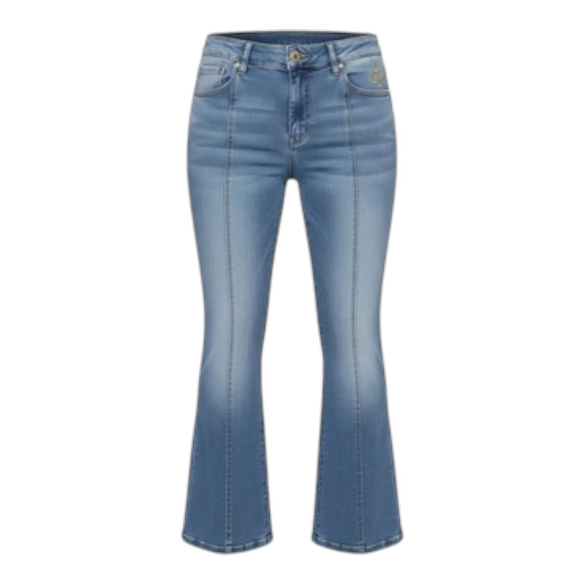 Baby Phat Two Tone Kitty Bootcut Denim Jean by Baby Phat