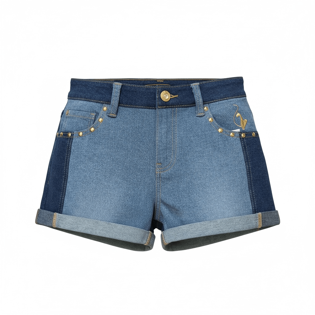 Baby Phat Two Tone Kitty Denim Shorts from On Time Fashions – Shorts by Baby Phat, Birmingham AL’s 1 fashion store and premier destination for streetwear, suits, kids fashion, and big & tall