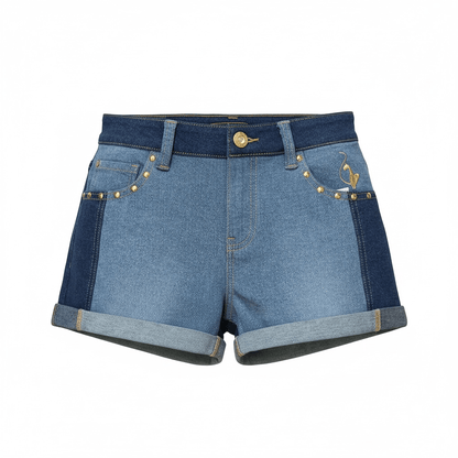 Baby Phat Two Tone Kitty Denim Shorts from On Time Fashions – Shorts by Baby Phat, Birmingham AL’s 1 fashion store and premier destination for streetwear, suits, kids fashion, and big & tall