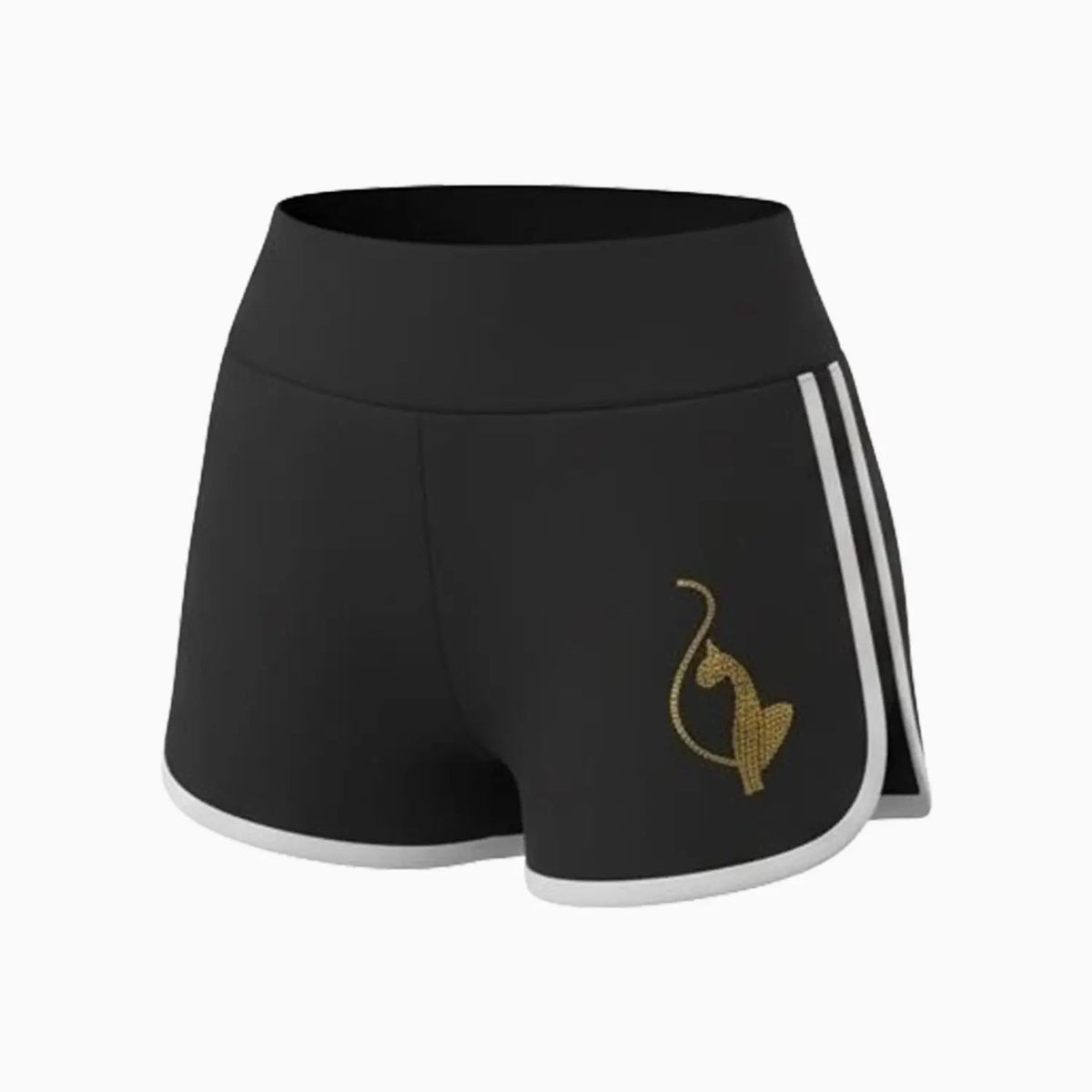 Baby Phat Kitty Sparkles Shorts in Black, BP6A1703C