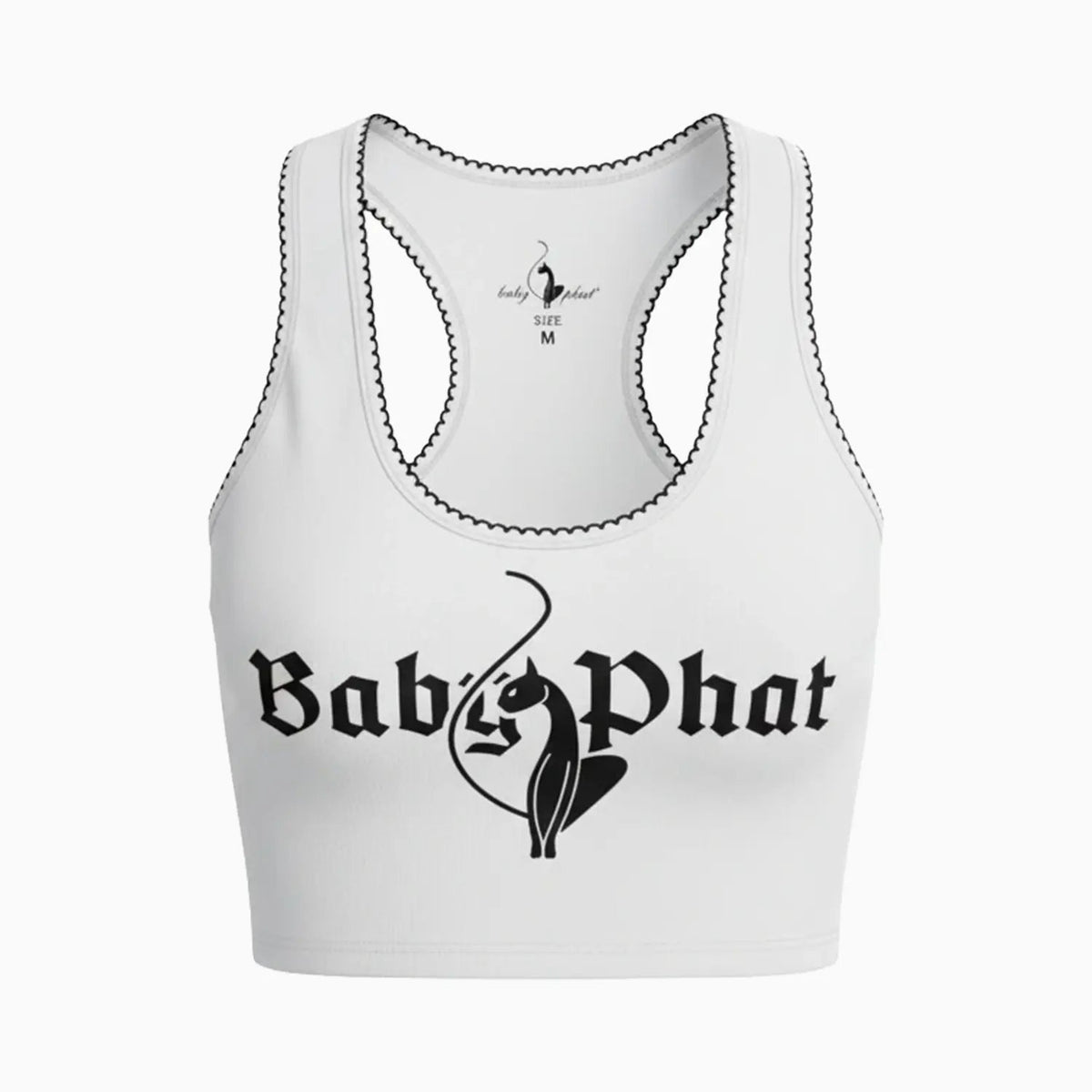 Baby Phat Cropped Tank Top in White, BP6A1105