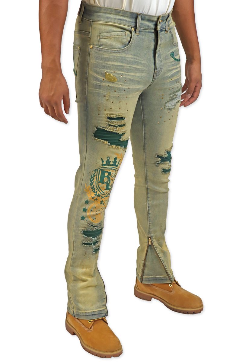Blac Leaf Crowned Kings Denim from On Time Fashions – Jeans by Blac Leaf, Birmingham AL’s 1 fashion store and premier destination for streetwear, suits, kids fashion, and big & tall
