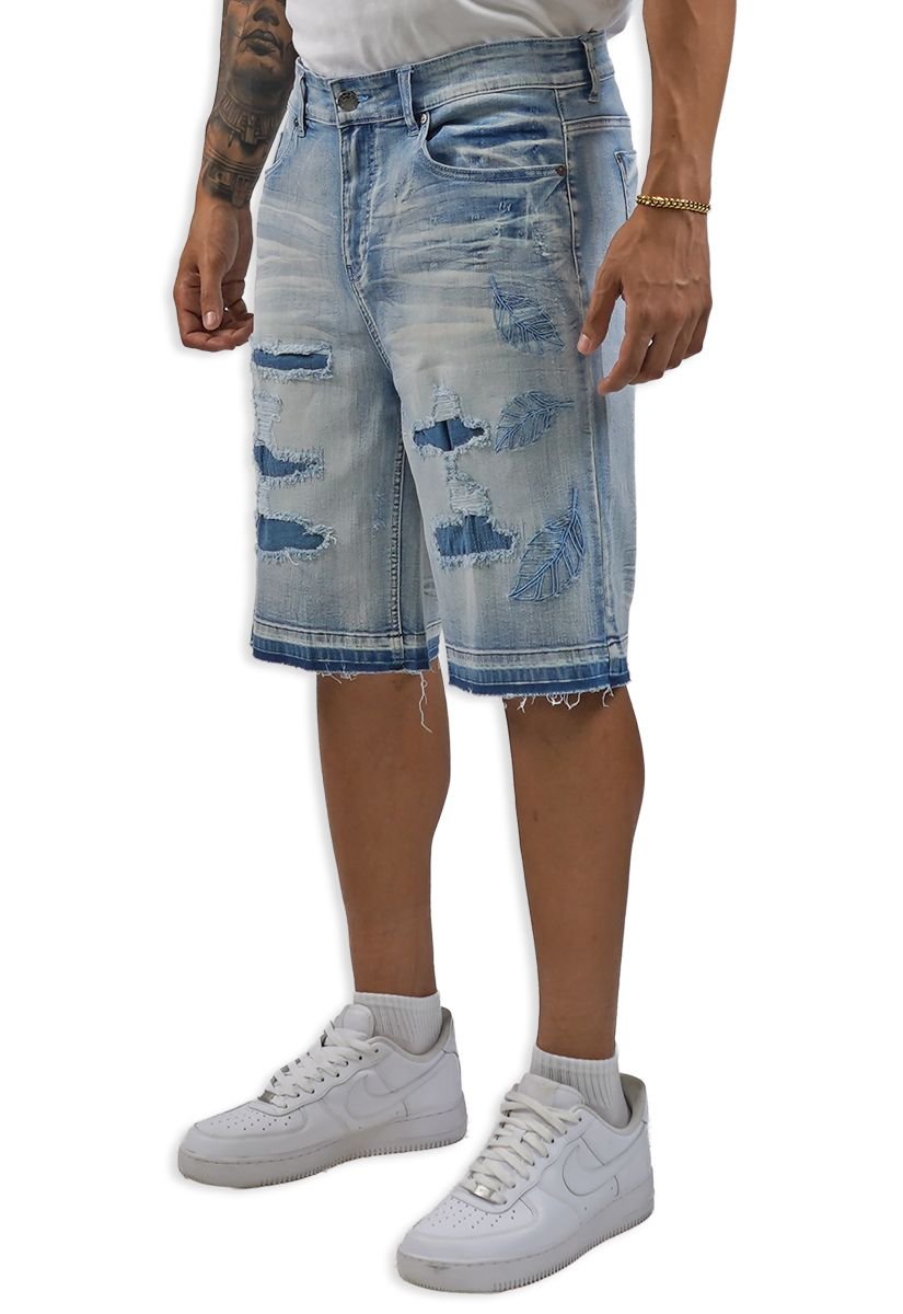 Blac Leaf Honor Thyself Denim Shorts – view 5