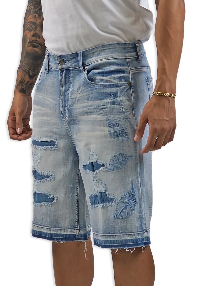 Blac Leaf Honor Thyself Denim Shorts – view 3