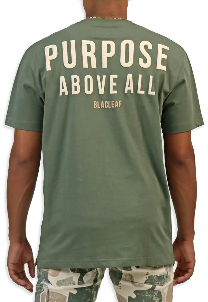 Blac Leaf Purpose Above All from On Time Fashions – tee by Blac Leaf, Birmingham AL’s 1 fashion store and premier destination for streetwear, suits, kids fashion, and big & tall