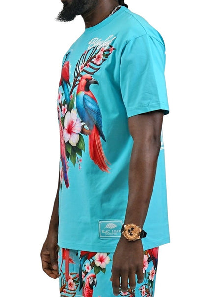 Blac Leaf Tropical Arrangement T-Shirt from On Time Fashions – T-shirt by Blac Leaf, Birmingham AL’s 1 fashion store and premier destination for streetwear, suits, kids fashion, and big & tall