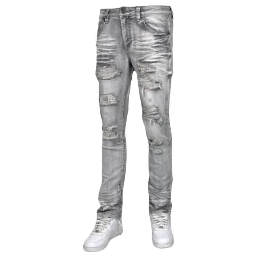 Blind Trust Rip and Repair Slim Fit Jeans from On Time Fashions – Jeans by Access Apparel Inc., Birmingham AL’s 1 fashion store and premier destination for streetwear, suits, kids fashion, and big & tall