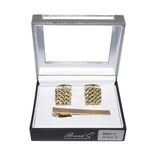 Brand Q Cufflinks and Tie Clip – CF345 from On Time Fashions – Cufflinks With Tie Clip by Brand Q, Birmingham AL’s 1 fashion store and premier destination for streetwear, suits, kids fashion, and big & tall