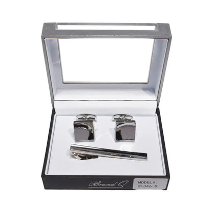 Brand Q Cufflinks & Standard Tie Clip – CF346 by Brand Q