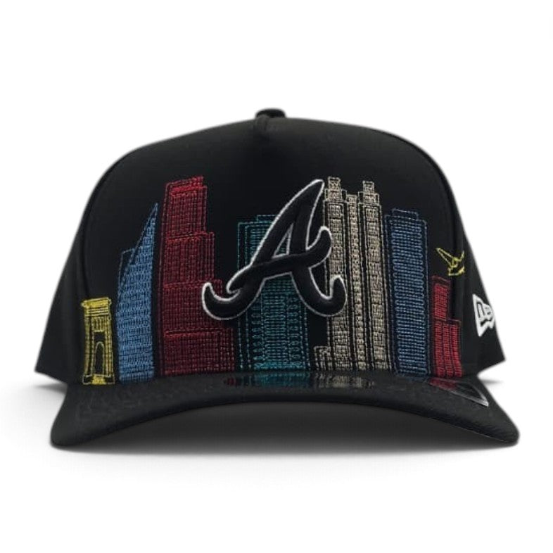 New Era Atlanta Braves Skyline black 9FIFTY A-Frame snapback – front product photograph