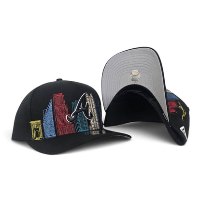 New Era Atlanta Braves Skyline black 9FIFTY A-Frame snapback – gray undervisor product photograph