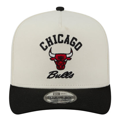 New Era Chicago Bulls Arched cream and black 9FIFTY A-Frame snapback – front product photograph