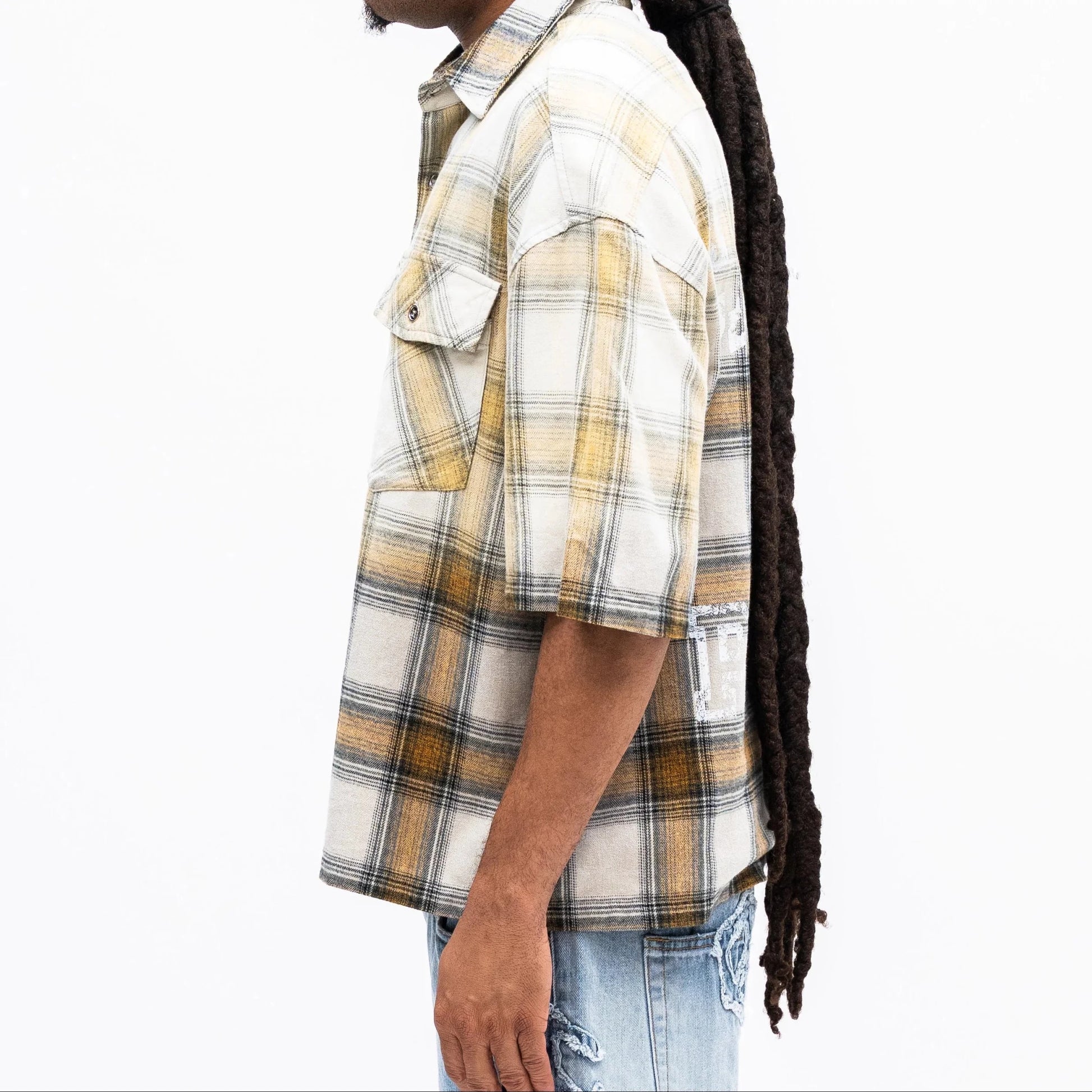 Campus Goods Saint Sun Fade Flannel from On Time Fashions – Shirt by Campus Goods, Birmingham AL’s 1 fashion store and premier destination for streetwear, suits, kids fashion, and big & tall