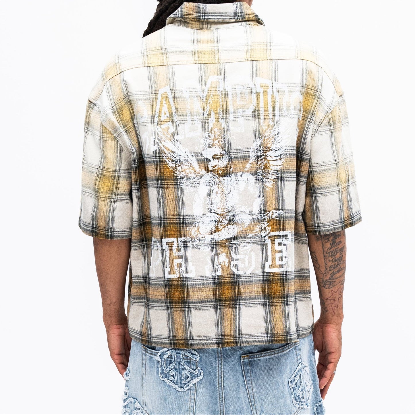 Campus Goods Saint Sun Fade Flannel from On Time Fashions – Shirt by Campus Goods, Birmingham AL’s 1 fashion store and premier destination for streetwear, suits, kids fashion, and big & tall