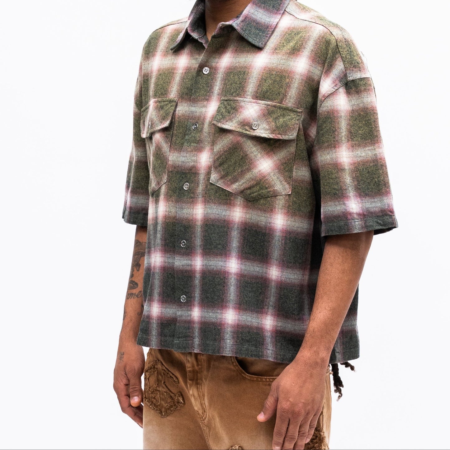 Campus Goods Saint Sun Fade Flannel from On Time Fashions – Shirt by Campus Goods, Birmingham AL’s 1 fashion store and premier destination for streetwear, suits, kids fashion, and big & tall