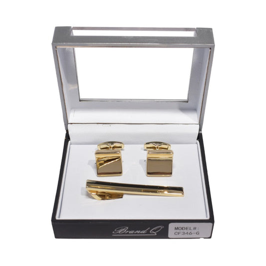Brand Q Cufflinks & Standard Tie Clip – CF346