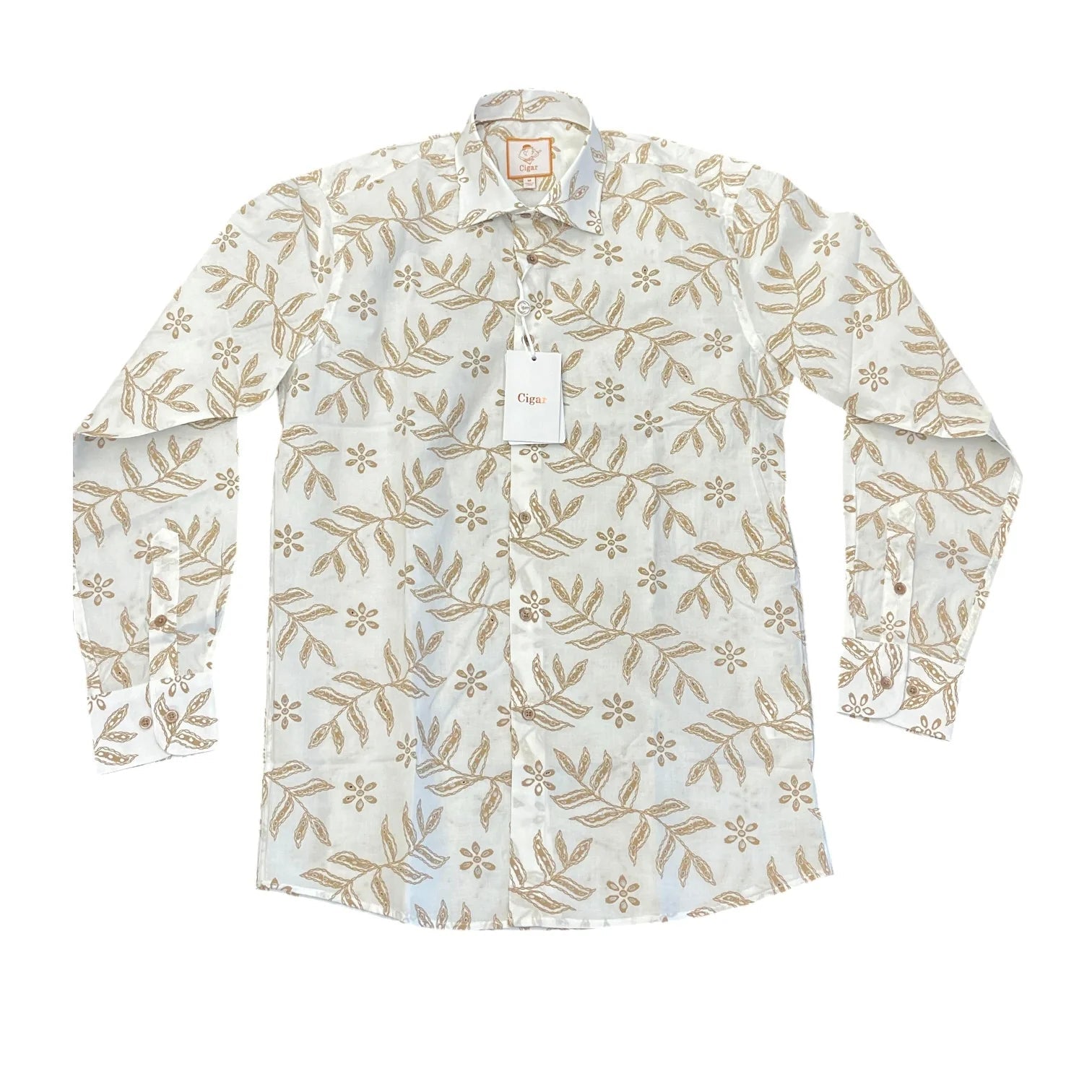 Cigar Couture Embroidered Shirt – S-5072 from On Time Fashions – Casual Shirt by Marenzio group Inc., Birmingham AL’s 1 fashion store and premier destination for streetwear, suits, kids fashion, and big & tall