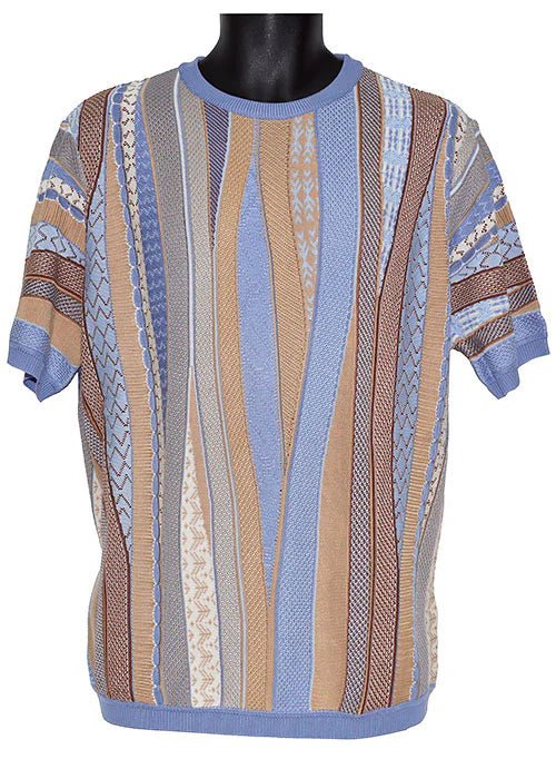 Cigar Couture Knit Crewneck Shirt – CR-1685 from On Time Fashions – Casual Shirt by Marenzio group Inc., Birmingham AL’s 1 fashion store and premier destination for streetwear, suits, kids fashion, and big & tall
